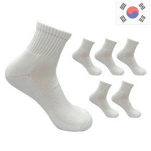 비바슈슈 여성용 쿠션감 폭발하는 진짜 스포츠 무지 단목 양말 6켤레 (230~250mm)