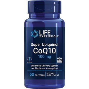 라이프익스텐션 슈퍼 유비퀴놀 CoQ10 100mg 소프트젤, 60정, 1개