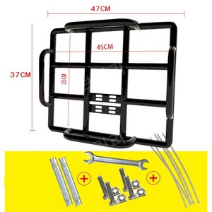 오토바이 짐대 브라켓 리어 캐리어 탑박스 배달 짐받이, 내경 45 x 35cm, 1개