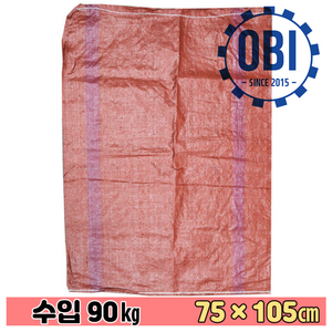 마대 자루 90kg 75 x 105 cm, 빨강, 50개