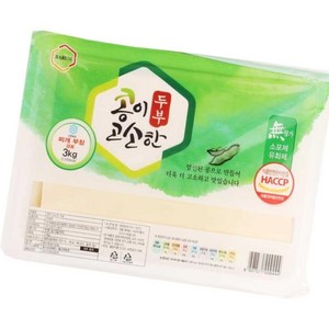 푸름원 콩이고소한두부(찌개부침겸용) 3KG, 1개