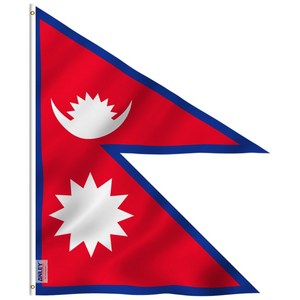 ANLEY Fly Breeze 2x3 Foot Nepal Flag - Vivid Color ANLEY Fly Breeze 2x3피트 네팔 국기 - 선명한 색상 및 퇴색 방지 - 캔