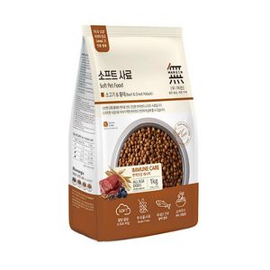 바우와우 무마진 소프트사료 소고기황태 1kg, 소+황태, 1개