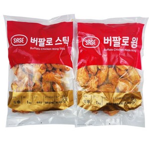 사세 버팔로 스틱1kg + 버팔로 윙1kg(플러스 아닙니다), 2개, 1kg