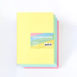 PapePhant 4컬러 색지 (4 COLORED PAPER) 90g, A4 240매