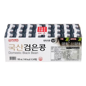 삼육두유 국산 검은콩두유 190mlx24x3팩 맛있는 고단백 검정콩 서리태 단백질 칼슘 코스트코, 190ml, 72개