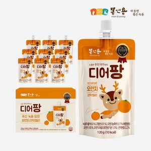 몸엔용 디어팡 녹용 곤약젤리 120ml x 10p, 오렌지, 10개