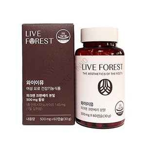 라이브포레스트 와이이뮤 요로케어 500mg x 60캡슐 in, 1개, 60정