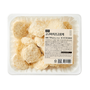 고구마치즈고로케 720g(40g x 18ea) 간식 튀김 사이드메뉴 분식 야식 마로푸드, 720g, 7개