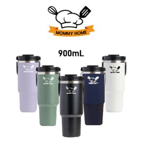 지에치 스텐 304 대용량 900ML 진공 보온보냉 빨대 텀블러, 올리브, 1개