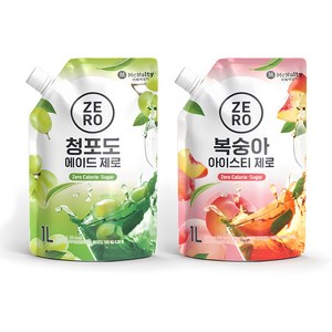 아이스티 제로 (복숭아3+청포도3), 1개, 1L