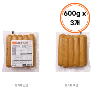 에쓰푸드 세블락소시지 400gX1팩 소시지, 600g, 3개