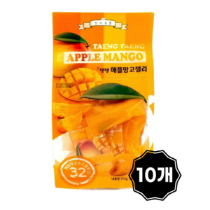 [진시유통] 탱탱 애플망고 젤리, 100g, 10개