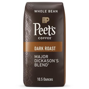 Peet's Coffee Dak Roast Whole Bean Coffee - Majo Dickason's Blend 10.5 Ounce Bag, 10.5 Ounce (Pack of 1), 10.5 Ounce (Pack of 1), 297g, 1개