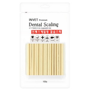 와와펫 인벳 프리미엄 덴탈스케일링 칼슘 스틱 100g x10개 강아지 덴탈껌, 10개