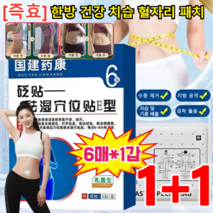 1+1/2+2 [즉효] 한방 건강 치습 혈자리 패치 복부 다이어트 패치 습기제거/경락 뚫음/수종 제거, [1+1] 6매*2갑