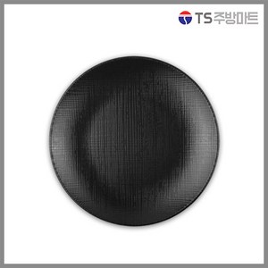[돌산멜라민] 체크(흑) - 골든 원형접시 (업소용그릇 멜라민그릇 예쁜그릇 식당접시 멜라민볼 멜라민찬기 검정색그릇), (DS-7907), 1개
