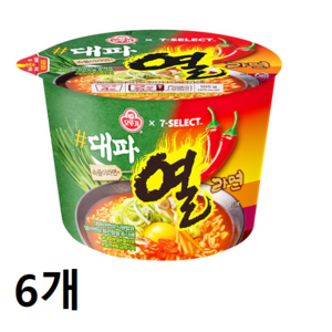 오뚜기 대파열라면 큰컵 105g, 6개