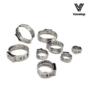 바벨롭 Vavelop 가스 오일 호스밴드 연결 고압 호스링 스텐 한귀클램프 23size, 7.0-8.7, 1개