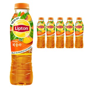 립톤 아이스티 펫 복숭아, 500ml, 6개