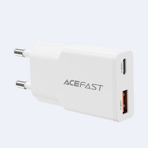 ACEFAST PD30W GaN 미니 2포트 초고속 충전기 C타입 고속충전기, 1개, 블랙