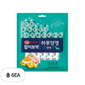 밥이보약 도그 하루양갱 간식 피모 28p, 닭고기, 224g, 6개