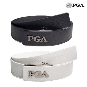 PGA투어 남성용 골프 프리미엄 통가죽 자동 벨트 PGA111, 화이트, 1개