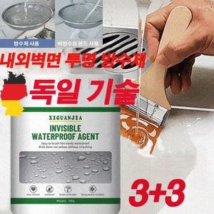 독일 기술 1+1 투명 방수제 방수페인트 방수액 옥상용 욕실 화장실 벽면 방수용 300g, 6개, 300ml