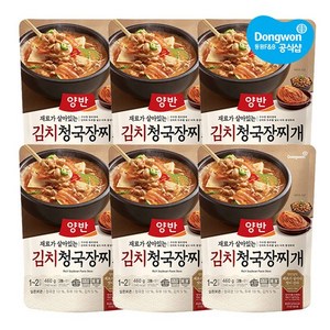 양반 김치 청국장찌개, 460g, 6개