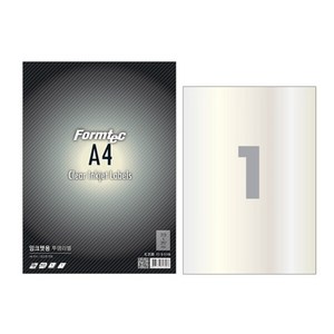 폼텍 전산 잉크젯 투명 라벨지 IC-3130, 1칸, 2개