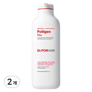 닥터포헤어 탈모증상완화 볼륨강화 폴리젠 플러스 샴푸, 500ml, 2개