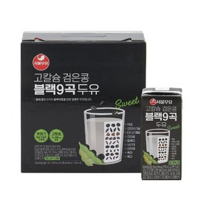 서울우유 고칼슘 검은콩 블랙9곡 두유, 190ml, 16개