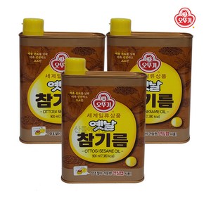 오뚜기 참기름 대용량 옛날 참기름, 900ml, 3개