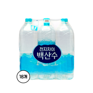 백산수 무라벨 생수, 2L, 18개