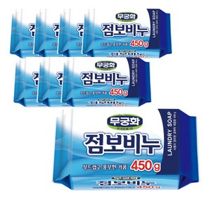 무궁화 점보비누 세탁용, 450g, 8개