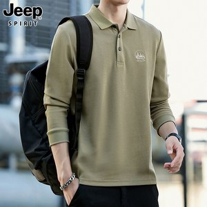 JEEP SPIRIT 지프 스피릿 긴팔티 남자 가을 겨울 새로운 패션 디자인 부드러운 원단 캐주얼 긴팔 느슨한 긴소매 남성 긴팔티 3918