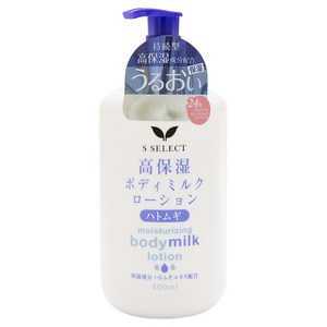 에스셀렉트 모이스쳐라이징 바디 밀크 로션 하또무기, 1개, 400ml