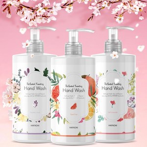 [하파데이] 퍼퓸드 포밍 핸드워시 500ml 대용량 손세정제 3종세트, 1세트