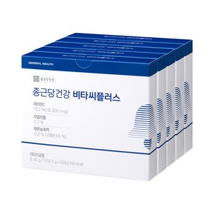 종근당건강 비타씨플러스 2g 100포 비타민C 자일리톨 함유, 40g, 5개