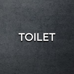 마마픽스 아크릴 도어사인 표지판 화이트, 1개, TOILET