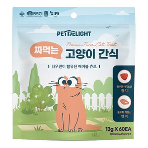 펫딜라이트 츄르 짜먹는 고양이 간식, 1세트, 780g, 참치30p+연어30p