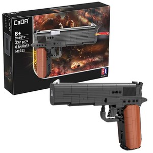 카다 콜트 M1911 레고호환 블록건 332PCS, 혼합색상, 1개