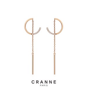 [끄란느] 14K GOLD PLATED 시그니처 롱 드롭 귀걸이 C8ES027