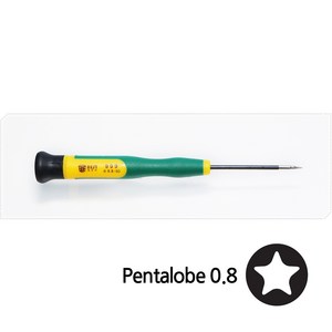 BEST 정밀드라이버 오각별모양 Pentalobe 0.8mm CR-V합금, 1개