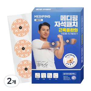 파워풀엑스 메디핑 자석패치 쿨링동전형_의료용 자기발생기, 2개