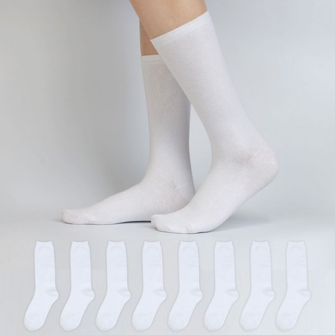 이지레그 여성용 베이스 장목 양말 8켤레