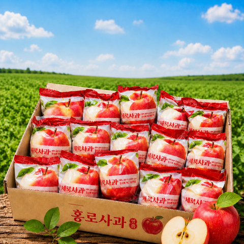 최대15brix 세척사과 껍질째먹는 햇사과
