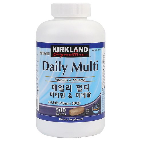 커클랜드 데일리 멀티비타민 앤 미네랄 500정 1개, 500정, 1개