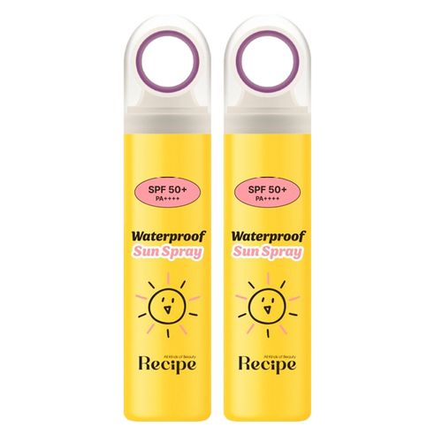 레시피 워터프루프 선스프레이 SPF50+ PA++++, 2개, 80ml