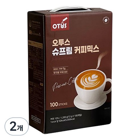 오투스커피 슈프림 커피믹스, 12g, 100개입, 2개